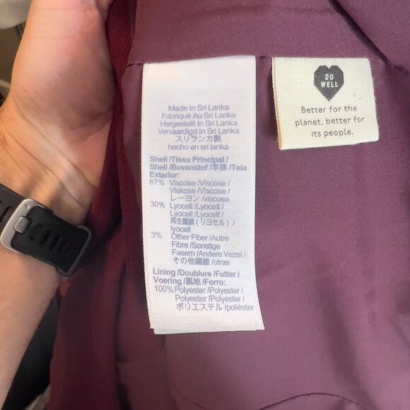 Madewell $178 Drapeweave Caldwell Double-Breasted Blazer Cabernet Size XS NH328 - Picture 10 of 12